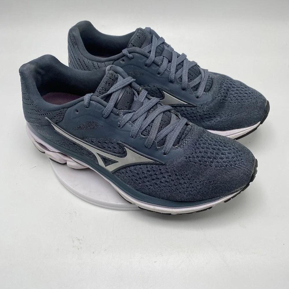Mizuno Shoes Women Size 7 Wave Rider 23 Gray Athletic Running Trainers 3993 - Picture 3 of 16
